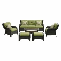 Best reviews of ๐ฅฐ Resin Wicker Patio Sets Hanover Strathmere Wicker 6 Piece Patio Conversation Set ๐