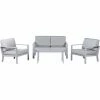 Best Sale ⌛ Aluminum Patio Sets Mod Furniture Kinsley 4 Piece Aluminum Patio Conversation Set 🎁