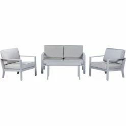 Best Sale ⌛ Aluminum Patio Sets Mod Furniture Kinsley 4 Piece Aluminum Patio Conversation Set 🎁