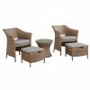 Wholesale 👏 Resin Wicker Patio Sets Alaterre Furniture Kokoli All-Weather 5 Piece Outdoor Conversation Set 🤩