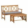 Best Sale ⭐ Wood Patio Sets Alaterre Furniture Manchester Acacia Wood Bench And Coffee Table 🎉