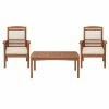 Brand new 🎁 Wood Patio Sets Alaterre Furniture Lyndon Eucalyptus Wood 3-Piece Conversation Set ✔️