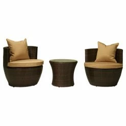 Cheap ❤️ Resin Wicker Patio Sets Incadozo Perry 3 Piece Wicker Conversation Set 🎉
