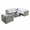 Cheapest 😀 Resin Wicker Patio Sets HN Outdoor Bloomfield 7 Piece Sectional Seating Group Patio Conversation Set ✨