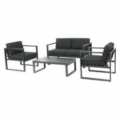 Coupon ❤️ Aluminum Patio Sets HN Outdoor Maricopa 4 Piece Patio Chat Set 🛒