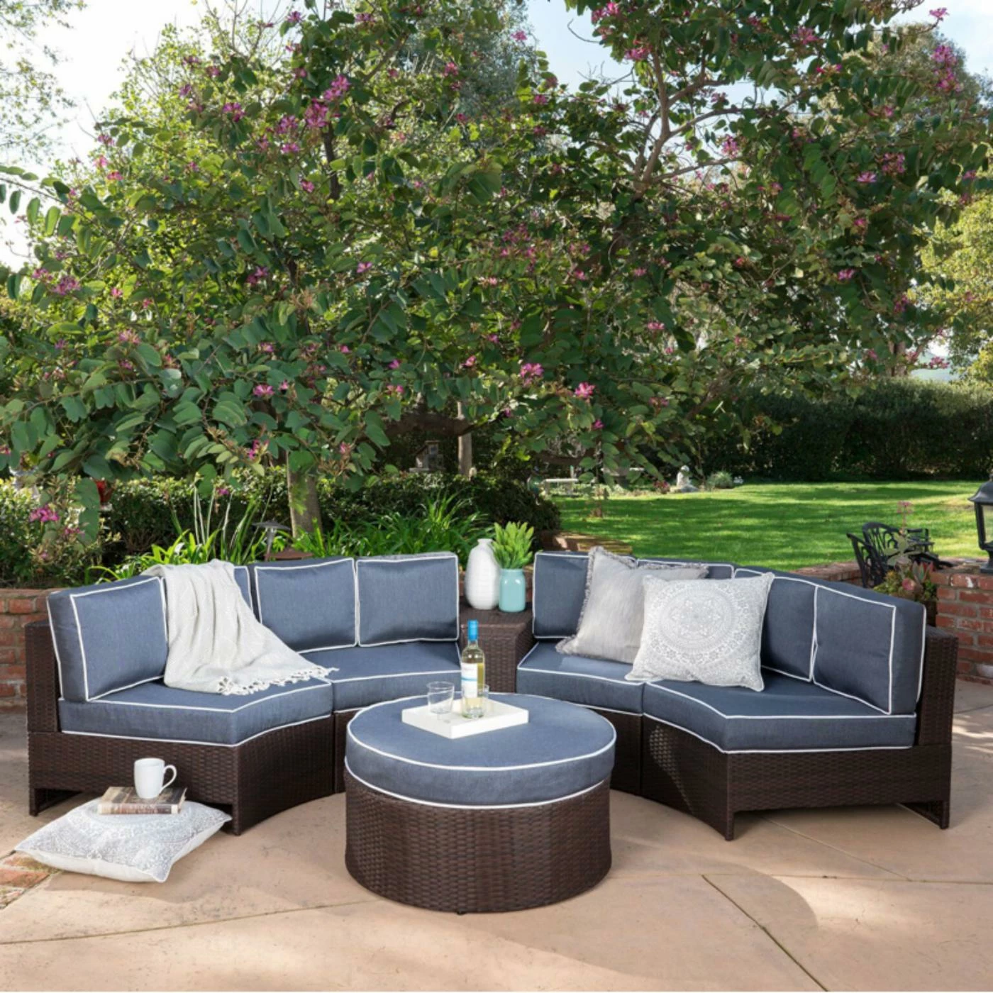 Budget ๐ Best Selling Home Resin Wicker Patio Sets Seychelles Wicker 4 Piece Patio Sectional Conversation Set ๐งจ