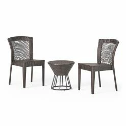 Buy 🌟 Best Selling Home Decor Resin Wicker Patio Sets Giordana Outdoor Wicker 2 Seater Stacking Chair Chat Set 👍