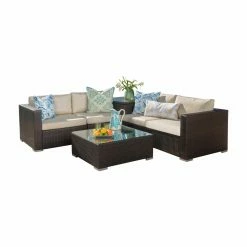 Flash Sale ❤️ Best Selling Home Resin Wicker Patio Sets Santa Rosa Wicker Sectional Sofa Patio Conversation Set With Optional Lounge Chair 😉