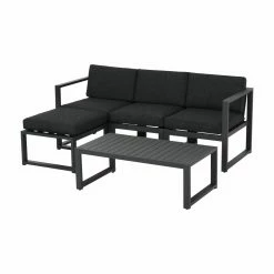 Best Pirce 🥰 Aluminum Patio Sets HN Outdoor Sedona Aluminum 5 Piece Sectional Patio Conversation Set ✨