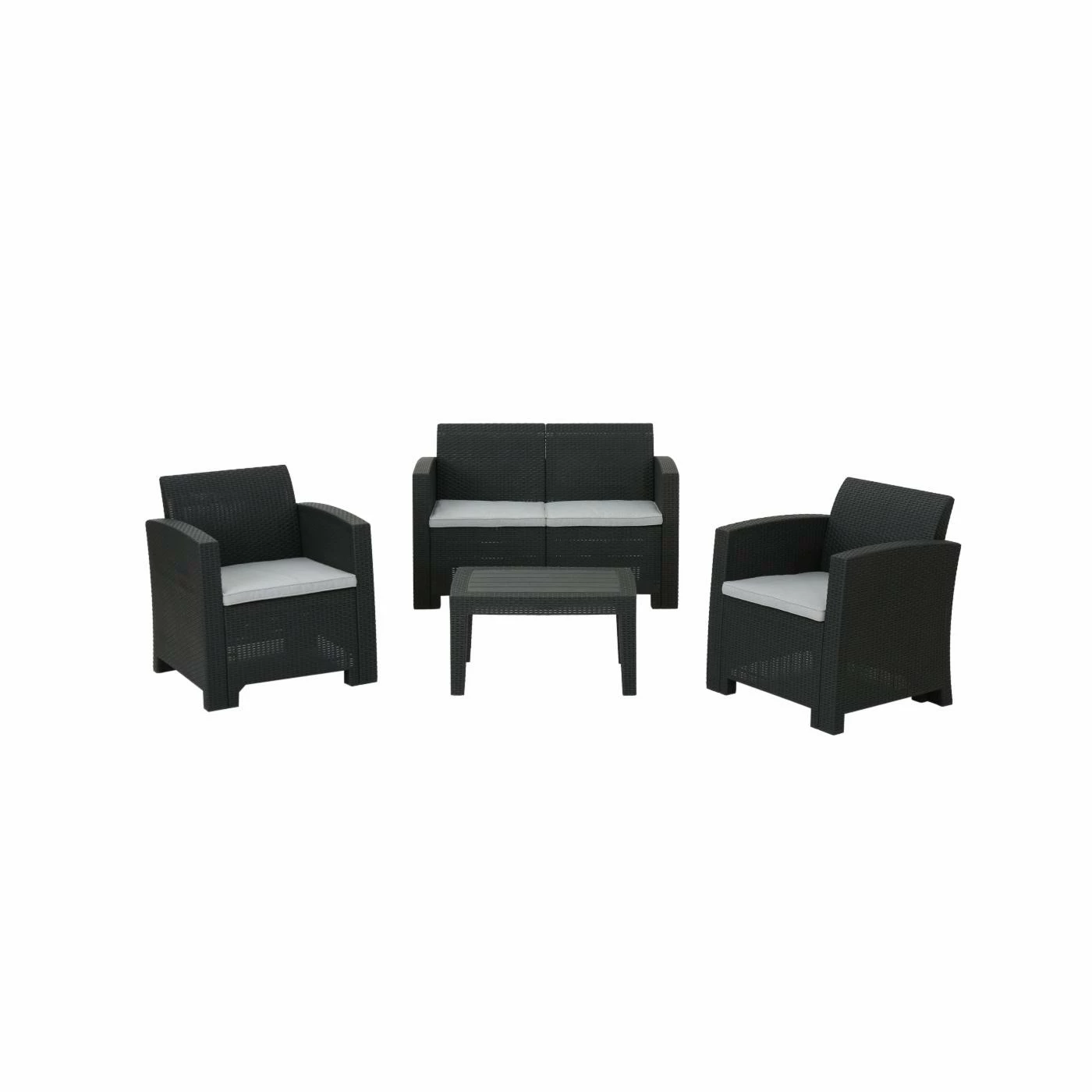 Brand new ๐ Best Selling Home Resin Wicker Patio Sets Daytona Faux Wicker 4 Piece Patio Conversation Set ๐