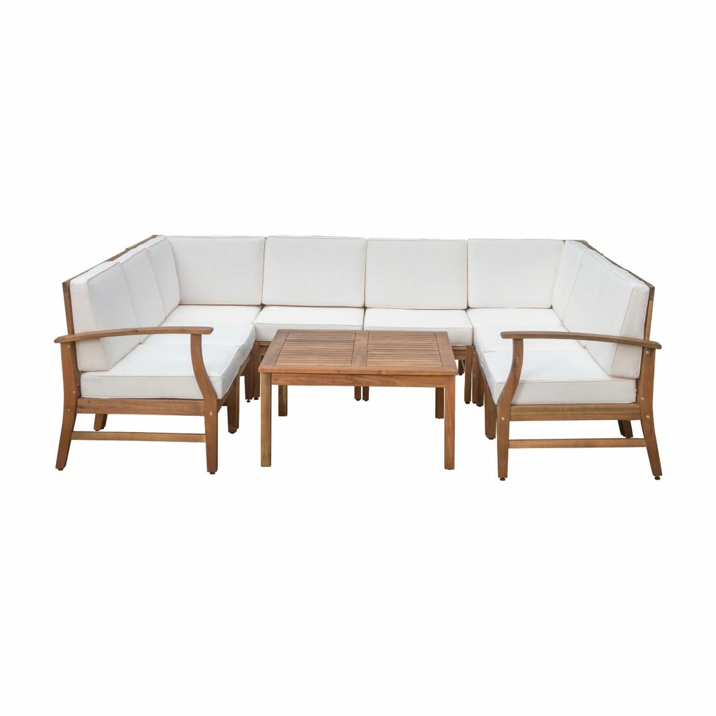 Wholesale ๐ Wood Patio Sets HN Outdoor Clarkdale Wood 9 Piece Patio Conversation Set ๐ฏ