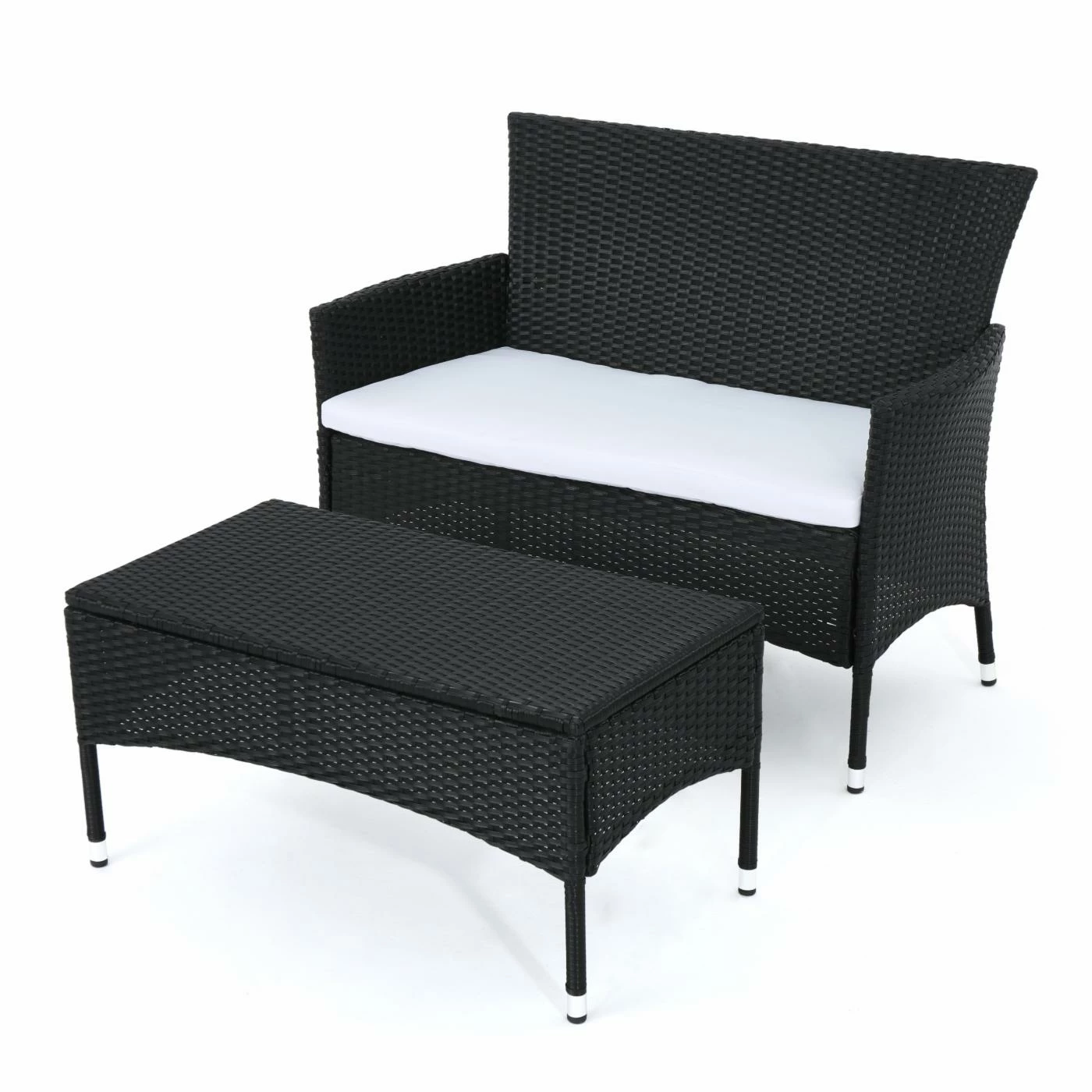 Deals ๐ Resin Wicker Patio Sets HN Outdoor Page Wicker 2 Piece Loveseat And Coffee Table Set ๐
