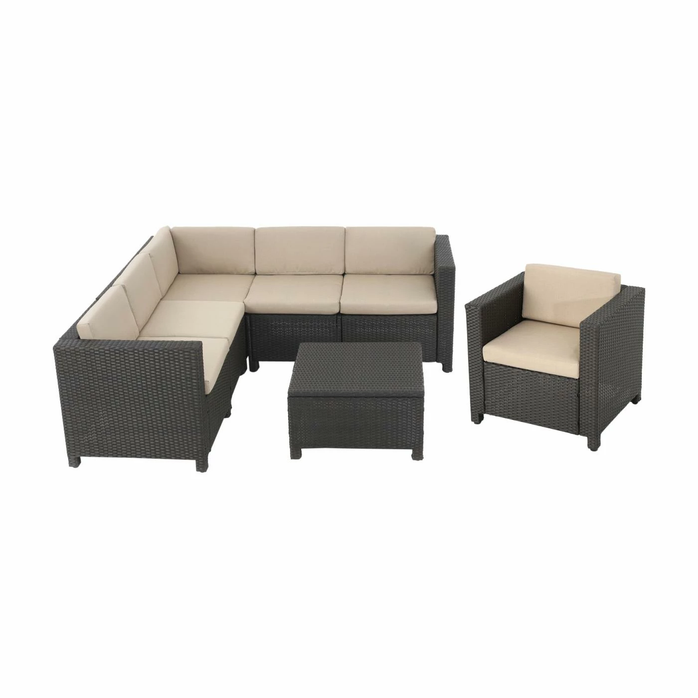 Buy ๐งจ Resin Wicker Patio Sets HN Outdoor Prater Wicker 7 Piece Patio Conversation Set ๐