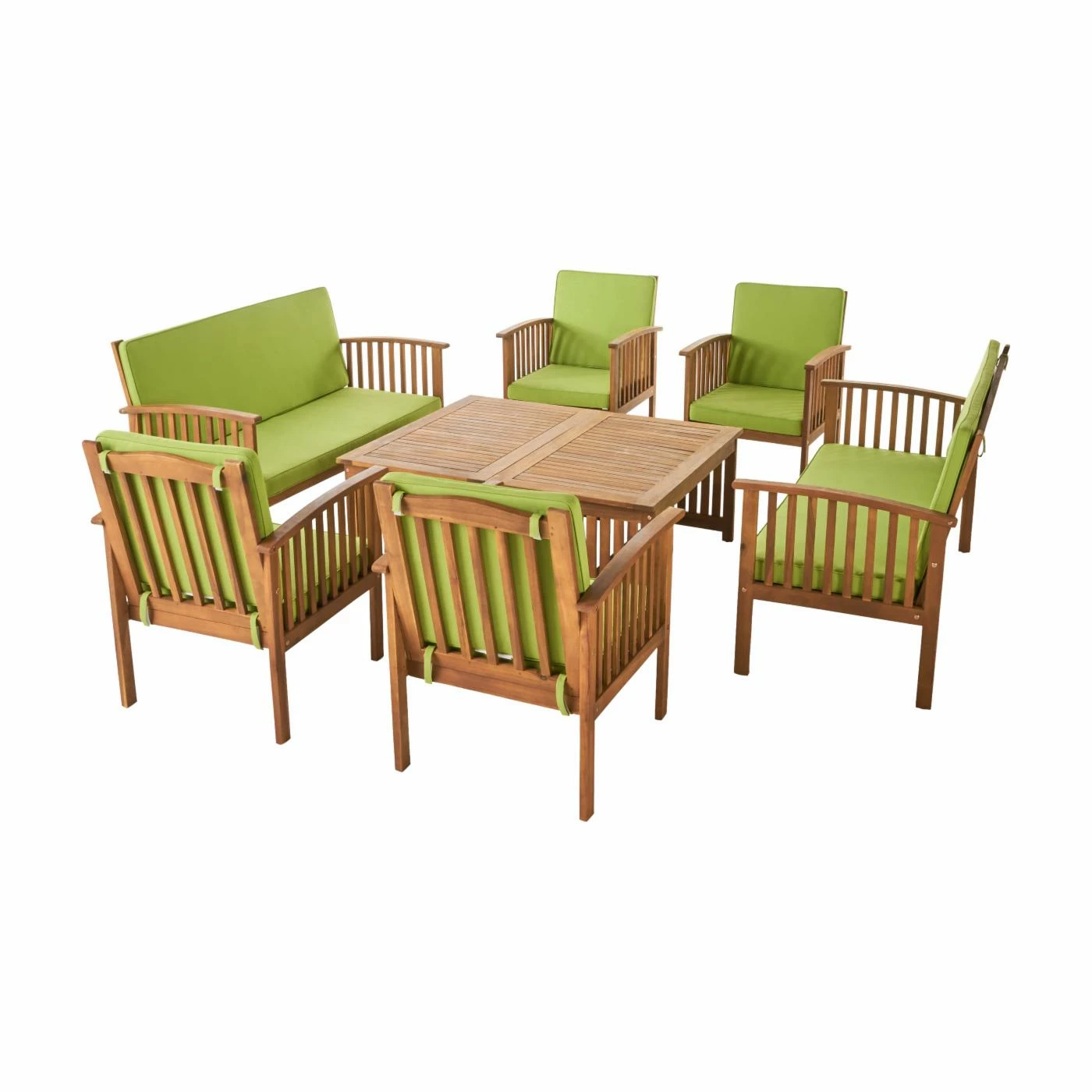 Top 10 ๐ Best Selling Home Wood Patio Sets Carolina Wood 8 Piece Patio Conversation Set ๐