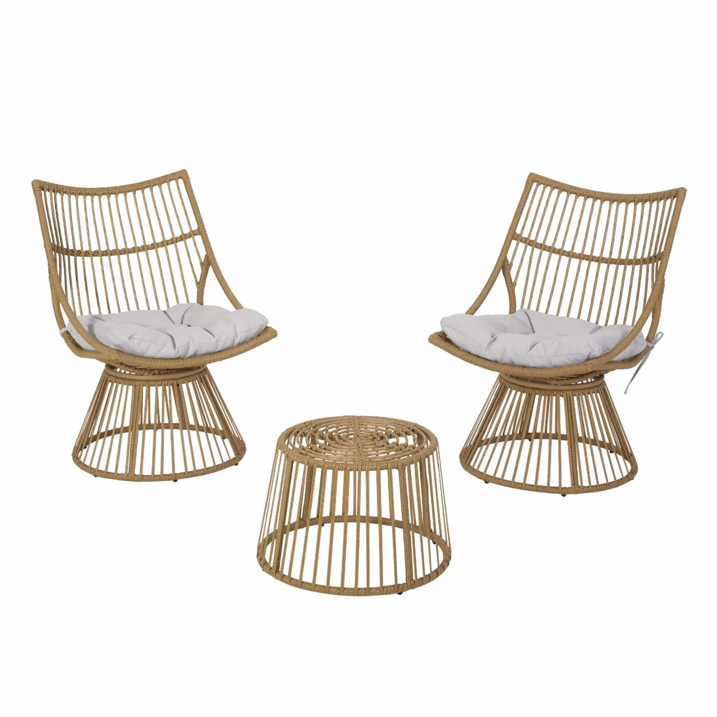 Cheapest 🧨 Best Selling Home Decor Resin Wicker Patio Sets Taaliah Outdoor Wicker 2 Seater Chat Set With Cushion ⭐