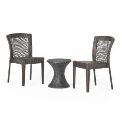 Flash Sale ⭐ Best Selling Home Decor Resin Wicker Patio Sets Kanyla Outdoor Wicker 2 Seater Stacking Chair Chat Set 🔔