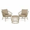 Discount ✨ Best Selling Home Decor Resin Wicker Patio Sets Idali Welch Outdoor Wicker 3 Piece Chat Set With Cushions 👏
