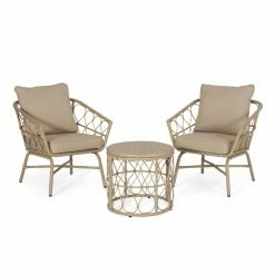Discount ✨ Best Selling Home Decor Resin Wicker Patio Sets Idali Welch Outdoor Wicker 3 Piece Chat Set With Cushions 👏
