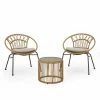 Buy 👍 Best Selling Home Decor Resin Wicker Patio Sets Avishka Outdoor 3 Piece Wicker Chat Set 🔥