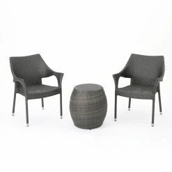 Buy 😀 Best Selling Home Decor Resin Wicker Patio Sets Adea Outdoor Wicker 2 Seater Stacking Chair Chat Set - Multibrown 🔥