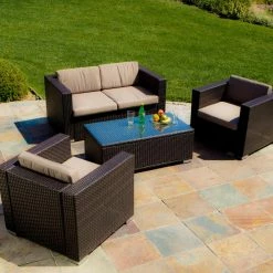 Wholesale ๐ Best Selling Home Resin Wicker Patio Sets Murano All-Weather Wicker Outdoor Conversation Set ๐