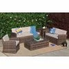 New ✔️ Resin Wicker Patio Sets Baner Garden Rattan 5 Piece Outdoor Conversation Set With Cushions ✔️