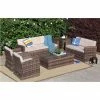 Flash Sale ❤️ Resin Wicker Patio Sets Baner Garden Rattan 6 Piece Outdoor Conversation Set 🔥