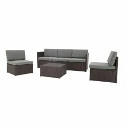 Wholesale 🧨 Resin Wicker Patio Sets Baner Garden Complete Outdoor Resin Wicker 4 Piece Patio Conversation Set 😍