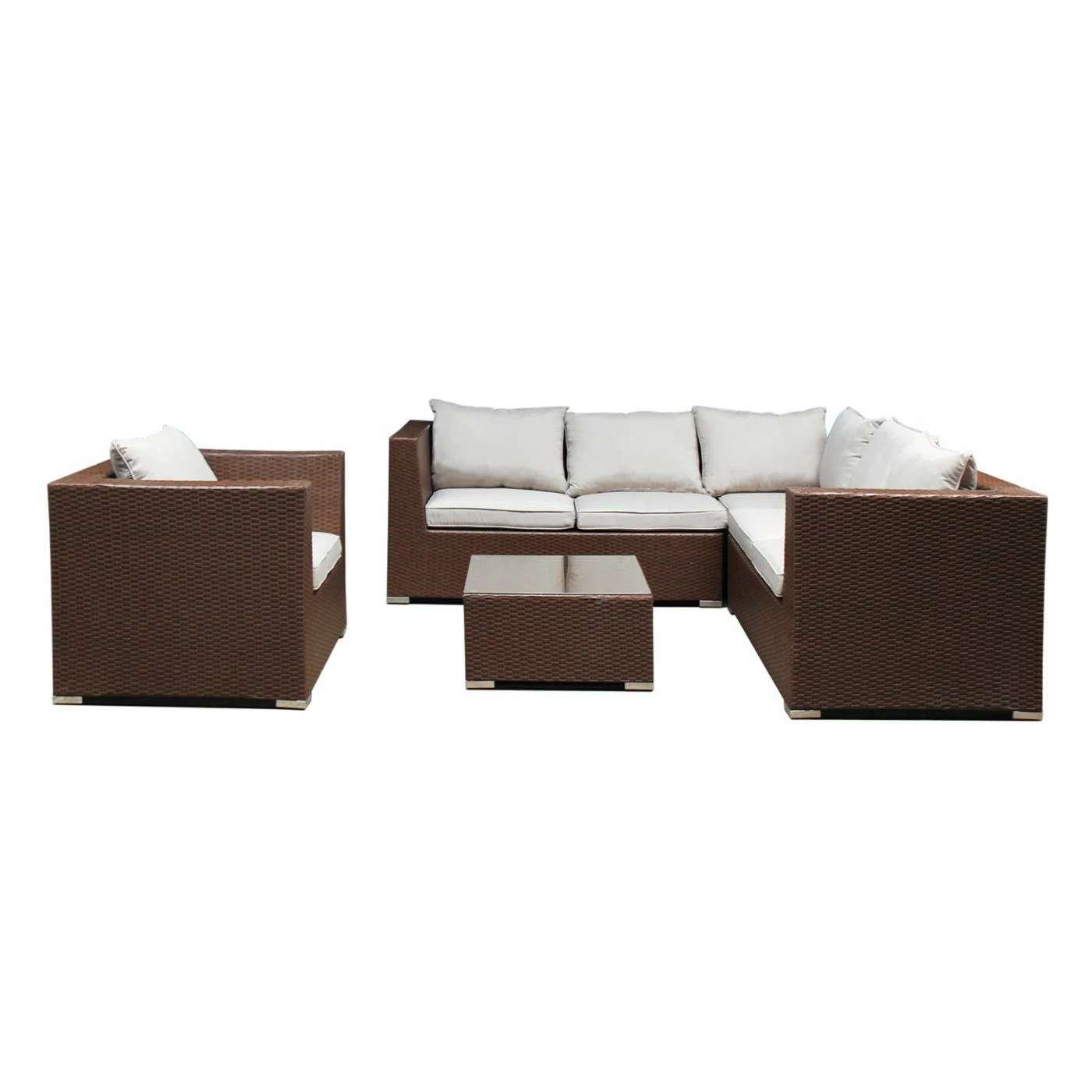 Brand new ๐ Resin Wicker Patio Sets Magari Furniture Wicker 5 Piece Sectional Patio Conversation Set ๐