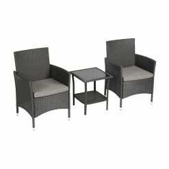 Coupon ๐ Resin Wicker Patio Sets Baner Garden Wicker 3 Piece Patio Conversation Set ๐