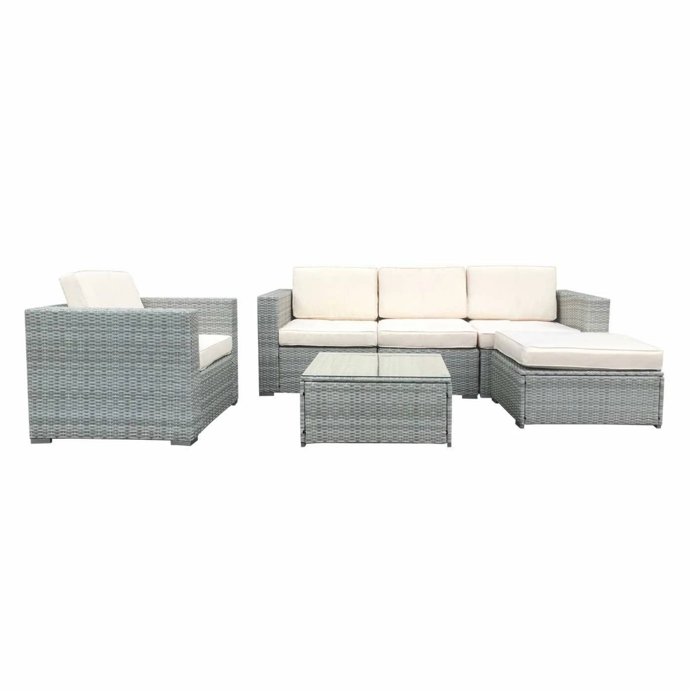 Wholesale ๐ Resin Wicker Patio Sets Cloud Mountain Modern Sectional 6 Piece Resin Wicker Patio Conversation Set โญ
