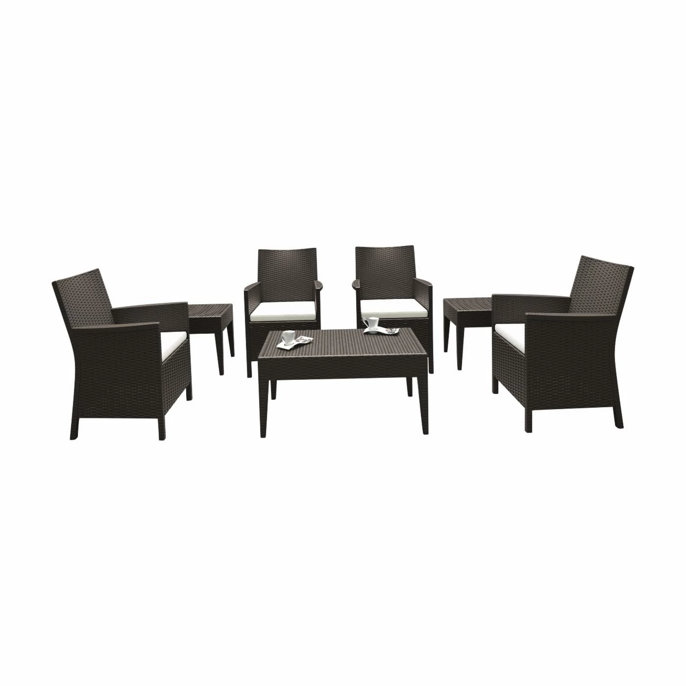 Discount ๐ Resin Wicker Patio Sets Siesta California Wicker 7 Piece Patio Conversation Set โ๏ธ