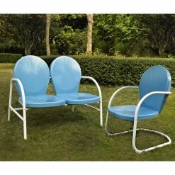 Flash Sale 😉 Steel Patio Sets Crosley Griffith 2 Piece Metal Outdoor Conversation Seating Set 🧨