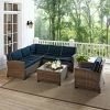 Budget ⭐ Resin Wicker Patio Sets Crosley Bradenton 5 Piece Outdoor Wicker Conversation Set 🎁