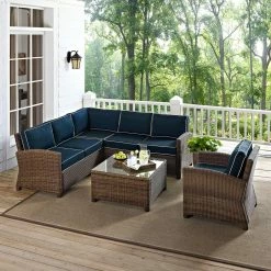 Budget ⭐ Resin Wicker Patio Sets Crosley Bradenton 5 Piece Outdoor Wicker Conversation Set 🎁