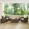 Best Sale 👏 Resin Wicker Patio Sets Crosley Bradenton 5 Piece Wicker Conversation Set With Cushions 💯