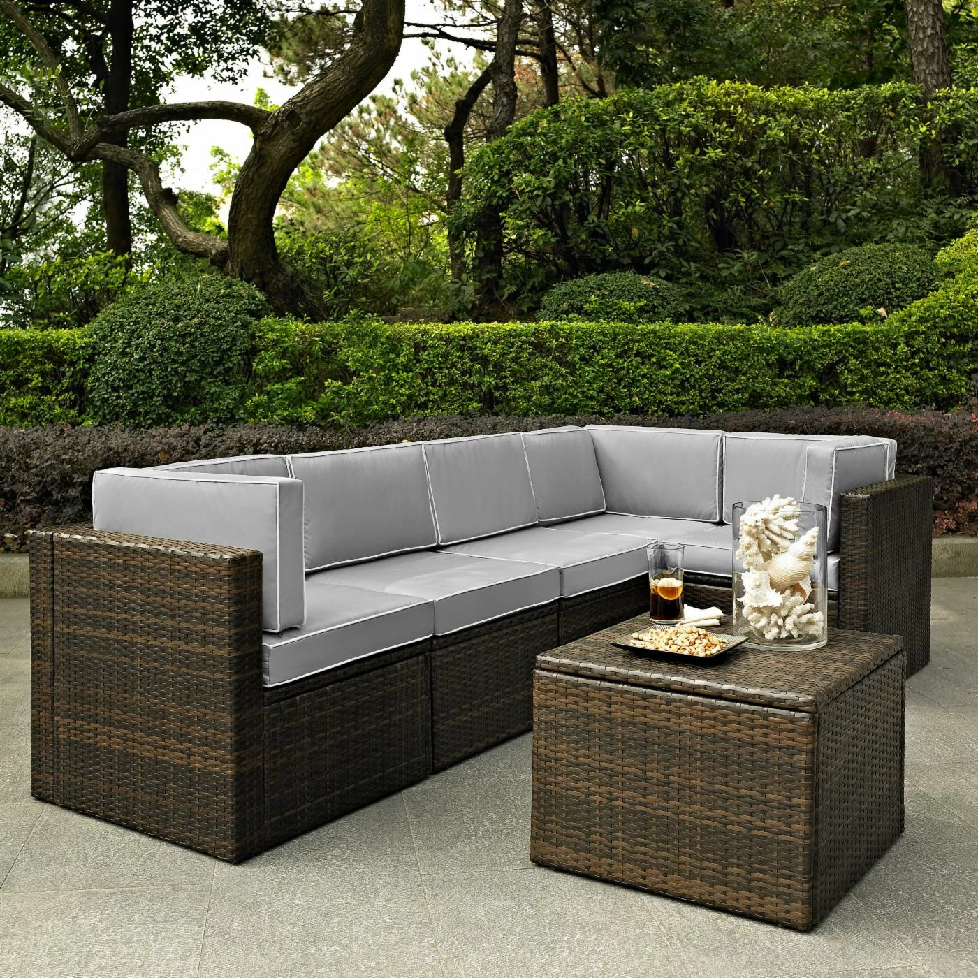 Brand new π Resin Wicker Patio Sets Crosley Furniture Palm Harbor All Weather Wicker 6 Piece Outdoor Conversation Set π―