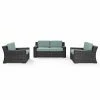 Cheap ✔️ Resin Wicker Patio Sets Crosley Furniture Beaufort Wicker 3 Piece Patio Conversation Set With Cushions ⌛