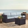 Buy 🎉 Resin Wicker Patio Sets Crosley Furniture Biscayne Resin Wicker 3 Piece Loveseat Conversation Set 💯