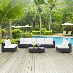 Wholesale ๐ Resin Wicker Patio Sets Modway Convene Wicker 7 Piece Patio Sectional Set โ๏ธ