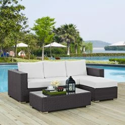 Cheap 🎉 Resin Wicker Patio Sets Modway Convene Wicker 3 Piece Patio Chat Set 👍