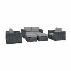 Promo ✔️ Resin Wicker Patio Sets Modway Summon Wicker 5 Piece Patio Conversation Set 🔔
