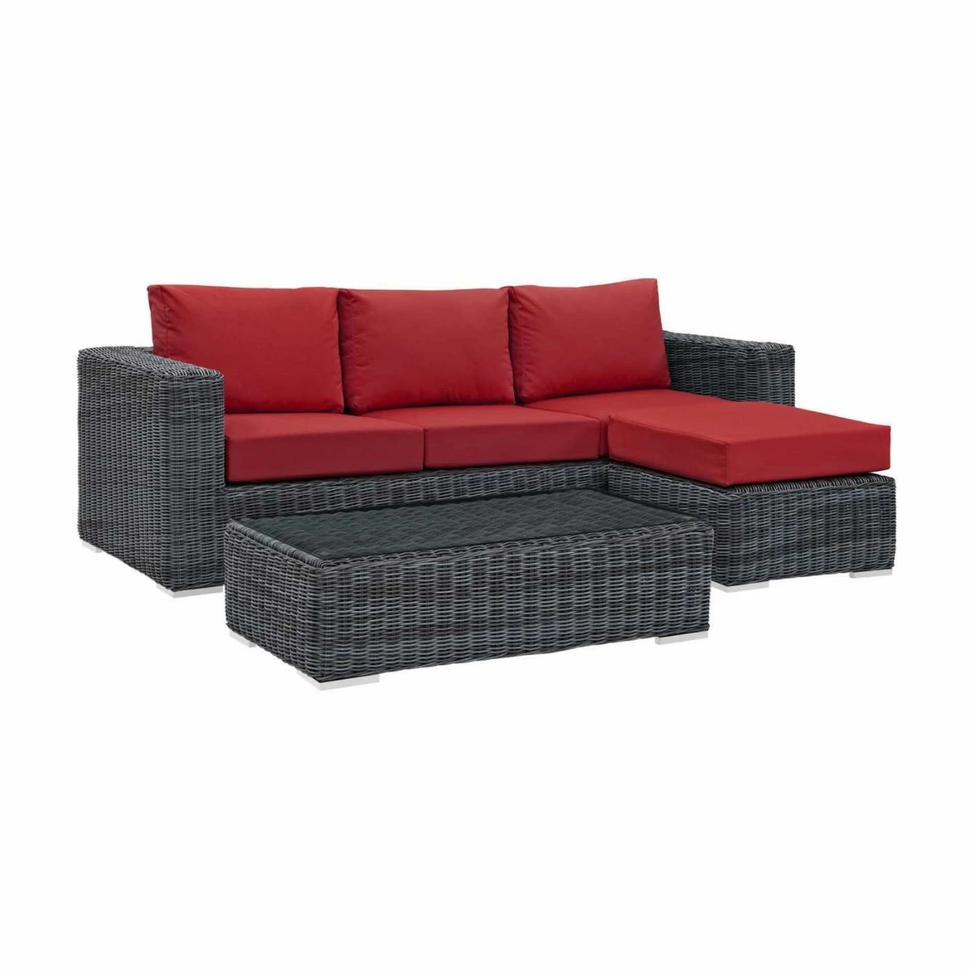 Top 10 ๐ Resin Wicker Patio Sets Modway Summon Wicker 3 Piece Patio Conversation Set โญ