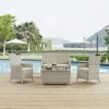 Brand new 🌟 Resin Wicker Patio Sets Modway Bridge PE Rattan 4 Piece Patio Conversation Set ❤️