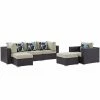 Outlet 😍 Resin Wicker Patio Sets Modway Convene 6 Piece Outdoor Patio Conversation Set 🥰