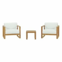 Top 10 ๐งจ Teak Patio Sets Modway Upland Teak 3 Piece Outdoor Patio Conversation Set With End Table ๐คฉ