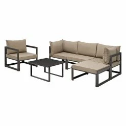 Cheap 💯 Aluminum Patio Sets Modway Fortuna 6 Piece Sectional Sofa Set ✔️