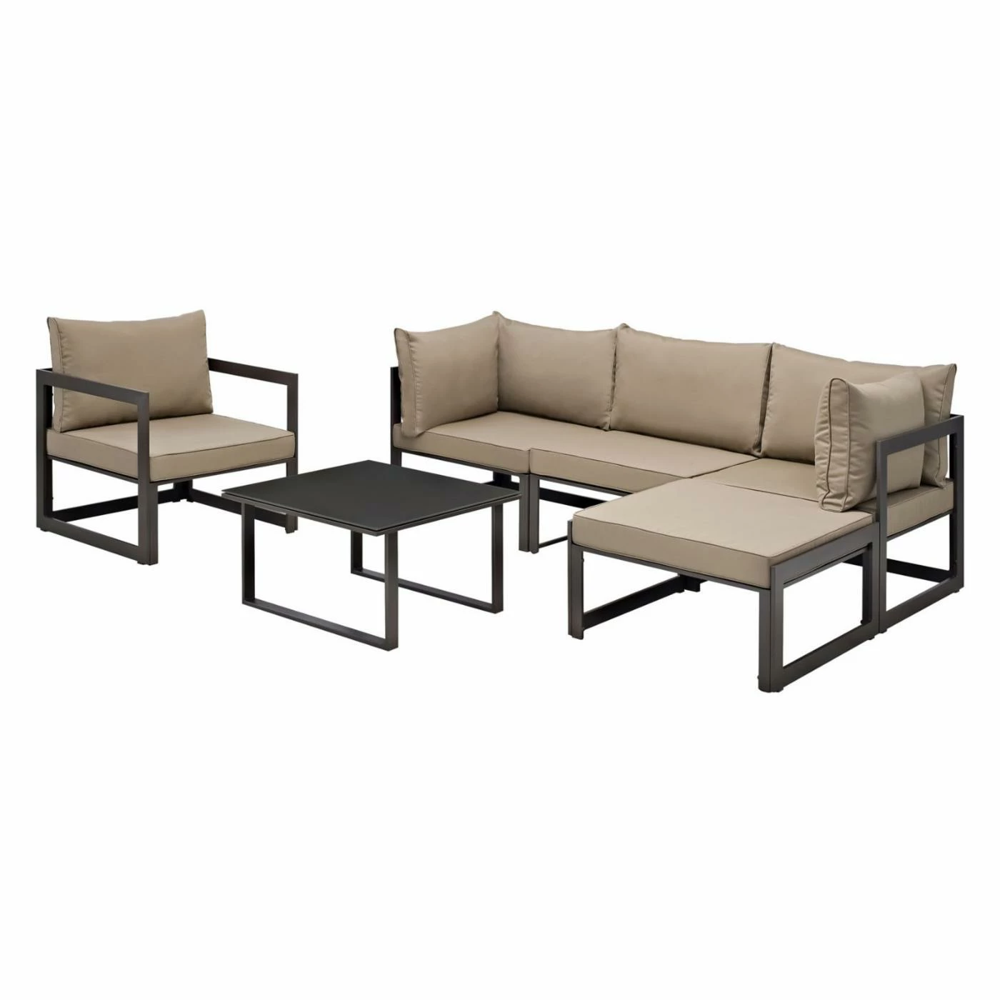 Cheap ๐ฏ Aluminum Patio Sets Modway Fortuna 6 Piece Sectional Sofa Set โ๏ธ