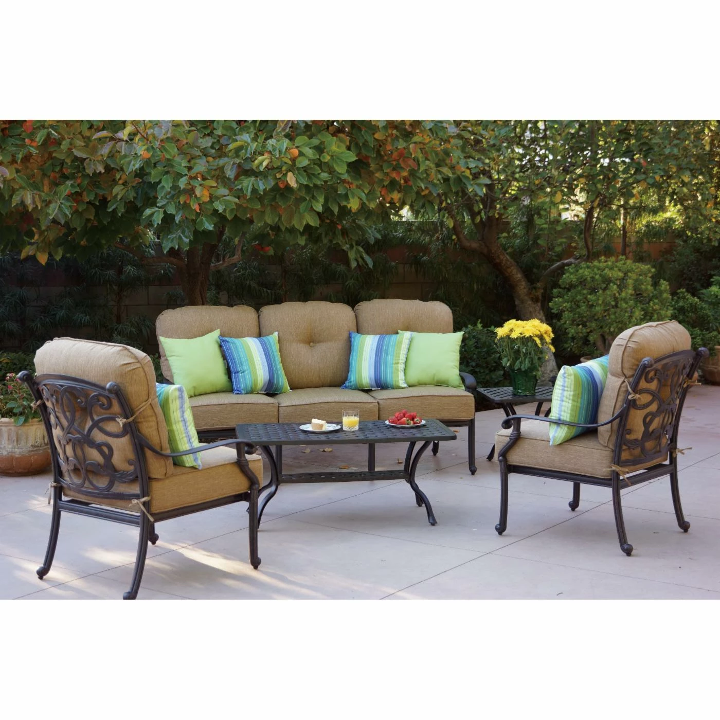 Best Pirce π₯° Aluminum Patio Sets Darlee Santa Monica Cast Aluminum 5-Piece Deep Seating Conversation Set π―