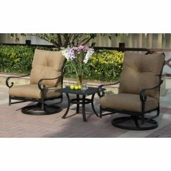 Outlet โ Aluminum Patio Sets Darlee Santa Anita Cast Aluminum 3 Piece Patio Conversation Set ๐
